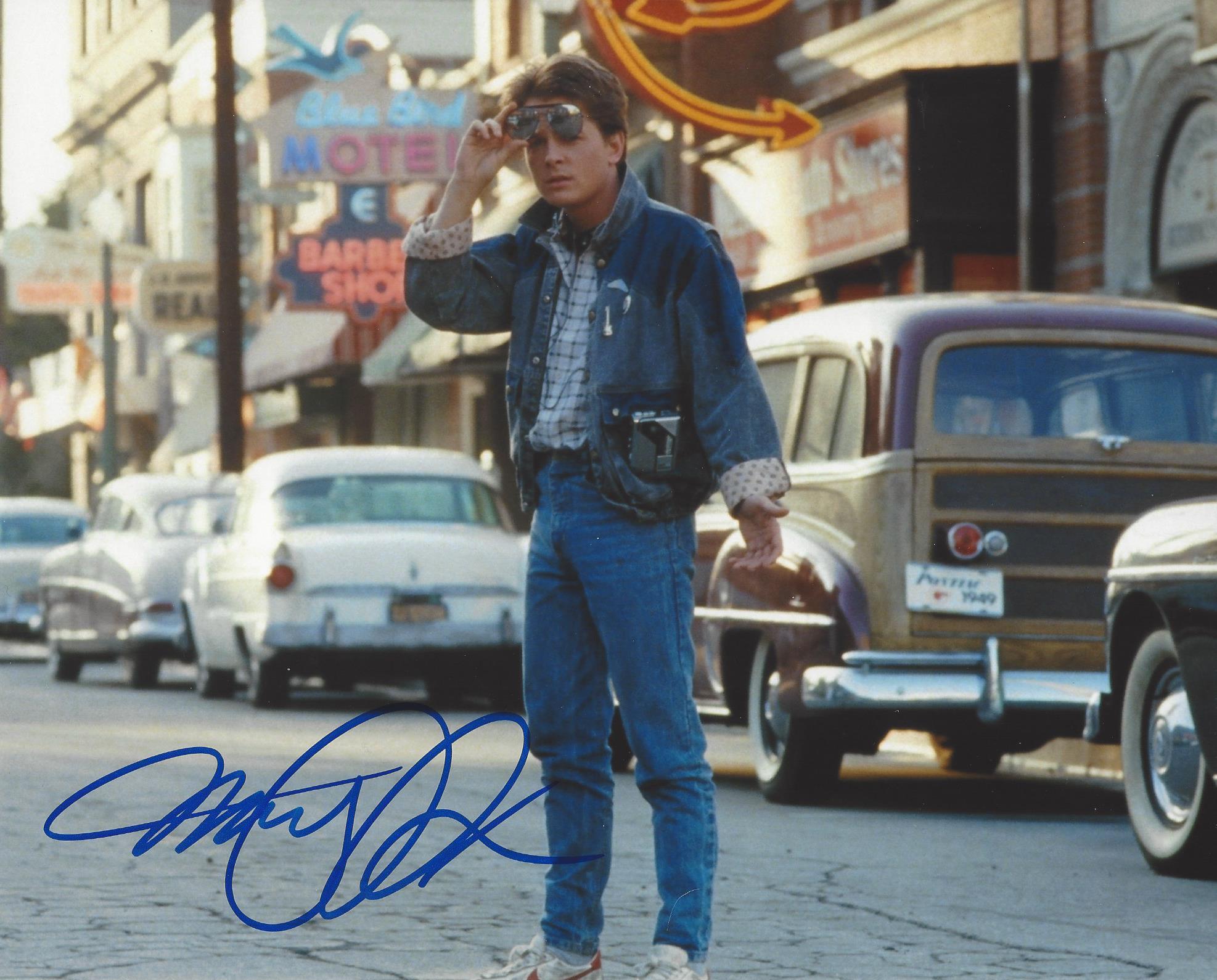 MICHAEL J FOX As MARTY MCFLY In BACK TO THE FUTURE Signed 10x8 Color