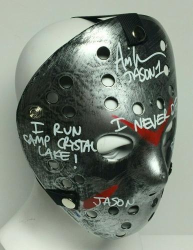 Ari Lehman Signed 'Friday The 13th' Mask "Jason Is Watching/I Never Die/+4" PSA