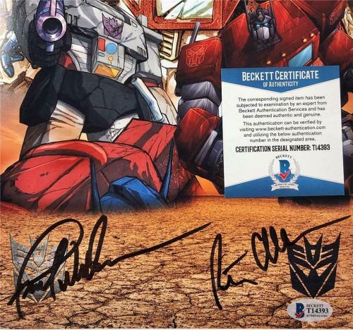 Frank Welker Peter Cullen Signed Transformers 8x10 Photo Beckett Bas Coa