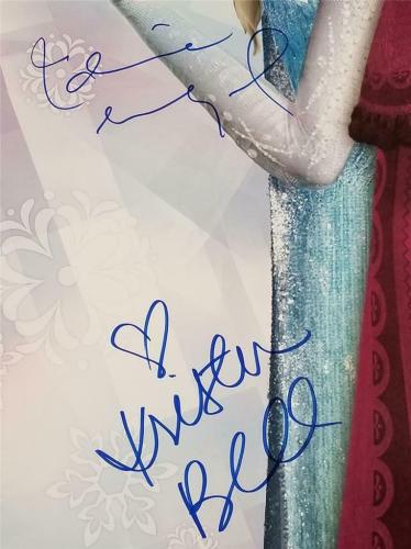 KRISTEN BELL + IDINA MENZEL Signed Disney's Frozen 22.5x34 Poster w/ PSA/DNA CO