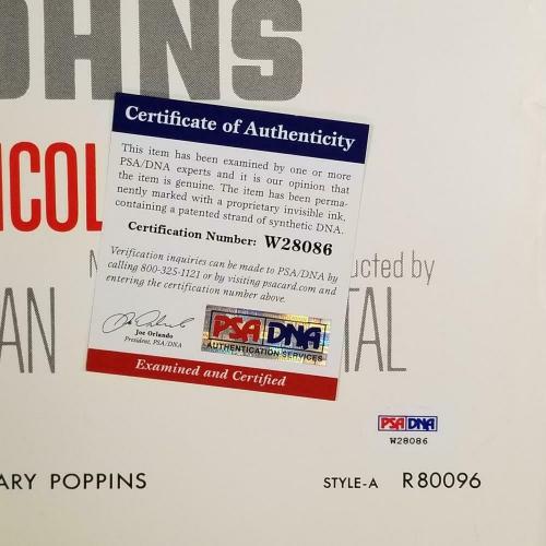 Dick Van Dyke signed Original Mary Poppins 27x40 Poster Autograph B~ PSA/DNA COA