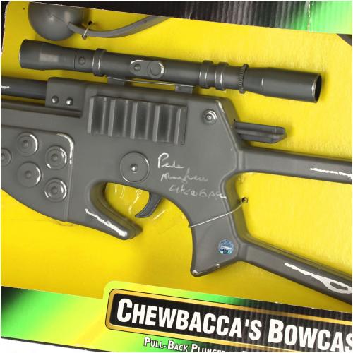 Peter Mayhew Autographed Chewbacca Toy Bowcaster