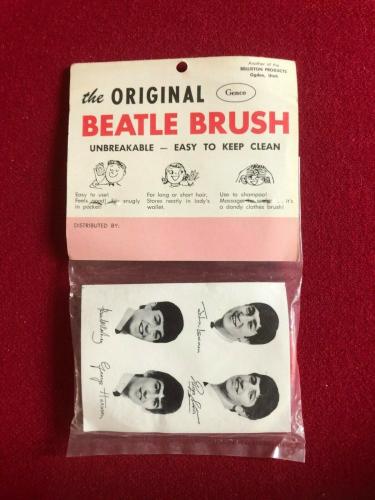 1964, BEATLES, "Un-Opened"  BEATLE HAIR BRUSH (.39 Cent Scarce Version) (Red)