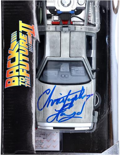 Christopher Lloyd Back to The Future Autographed Delorean Die Cast Car