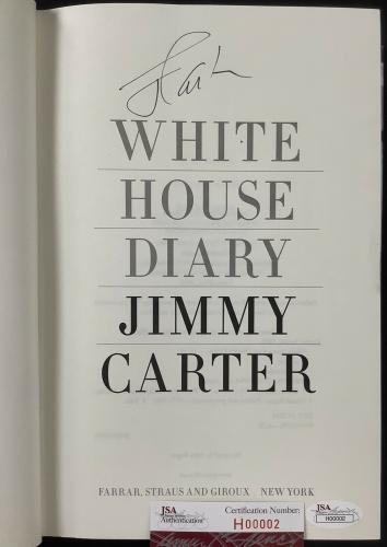 Jimmy Carter Signed Book White House Diary Hardcover President Autograph JSA