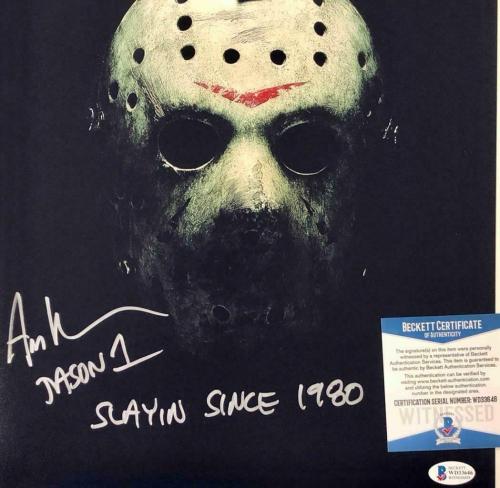 Ari Lehman "Slayin since 1980" signed Friday the 13th 11x14 photo ~ Beckett COA