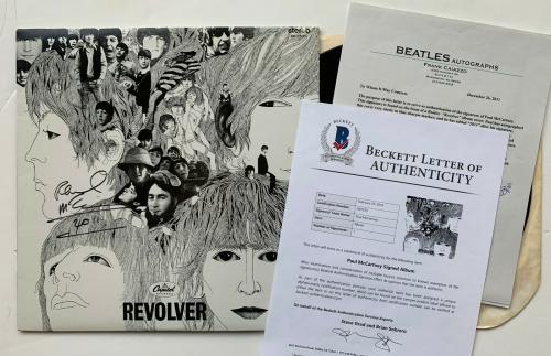 Paul McCartney Autographed Beatles Revolver Vinyl Album signed Beckett BAS COA