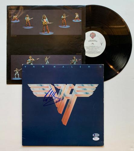 Eddie Van Halen Signed autographed Vinyl Record Album Beckett BAS + JSA COA
