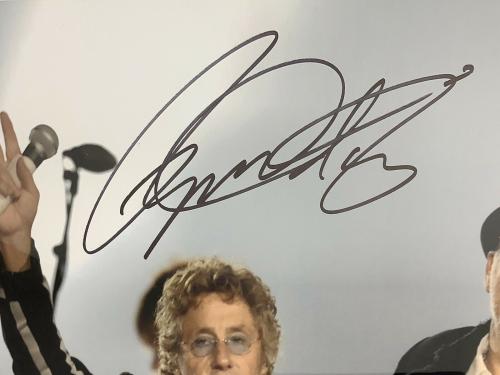Pete Townshend Signed Photo 16x20 & Roger Daltrey Autograph The Who PSA Framed