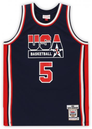 David Robinson USA Basketball Autographed Navy Mitchell and Ness 1992 Team USA Authentic Jersey