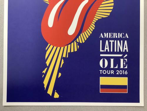 Rolling Stones Concert Poster Colombia America Latina Ole Tour 2016 Mick Jagger