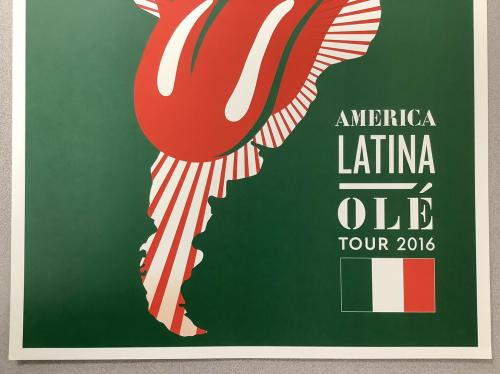 Rolling Stones Concert Poster Mexico America Latina Ole Tour 2016 Mick Jagger