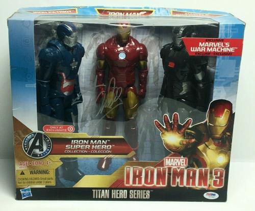 Stan Lee Signed Marvel Iron Man 3 Titan Hero Series Action Figure Set PSA Y17967