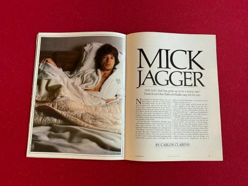 1982, Mick Jagger (Rolling Stones) "Moviegoer" Magazine (No Label) Vintage