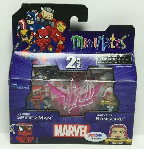 Stan Lee Signed Mini Mates *Young Spider-Man *Marvel's Songbird PSA Y17999