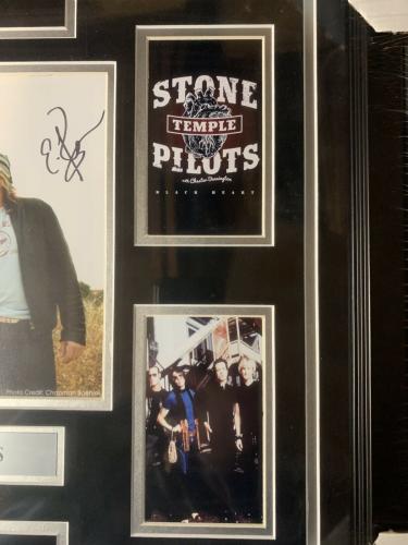 Stone Temple Pilots STP 4 Autograph Signed 8x10 Photo Collage Framed JSA