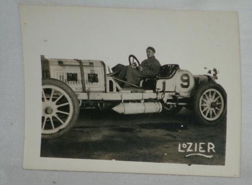 1911 Teddy Tetzlaff in Lozier Race Car Original Photo Taken at Lozier Factory