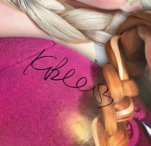 Kristen Bell & Idina Menzel Disney Frozen Dual Signed 34x22 Poster W/ DG COA