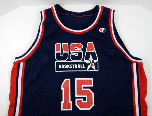 1994 Team USA Basketball Larry Johnson #15 Game Issued Blue Jersey DP06236