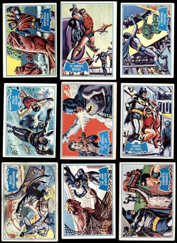 1966 Topps Batman Blue Bat Puzzle Back Complete Set 3 - VG