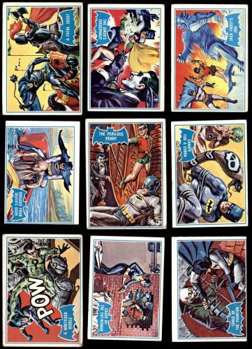 1966 Topps Batman Blue Bat Puzzle Back Complete Set 3 - VG