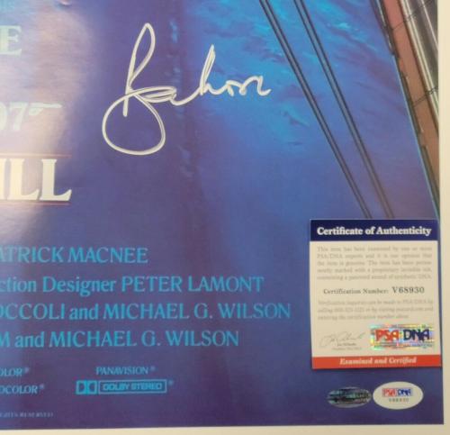 ROGER MOORE Signed 24x36 A VIEW TO A KILL Replica Movie Poster (A) ~ PSA/DNA COA