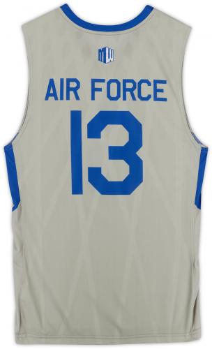 Air Force Falcons Team-Issued #13 Gray Jersey with Blue Collar from the Basketball Program - Size L