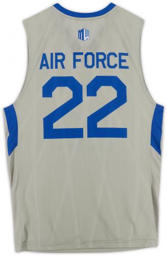 Air Force Falcons Team-Issued #22 Gray Jersey with Blue Collar from the Basketball Program - Size L