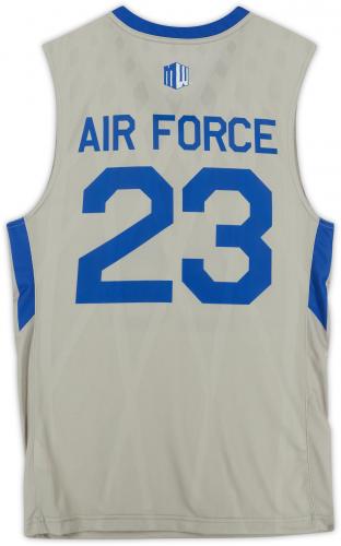 Air Force Falcons Team-Issued #23 Gray Jersey with Blue Collar from the Basketball Program - Size M