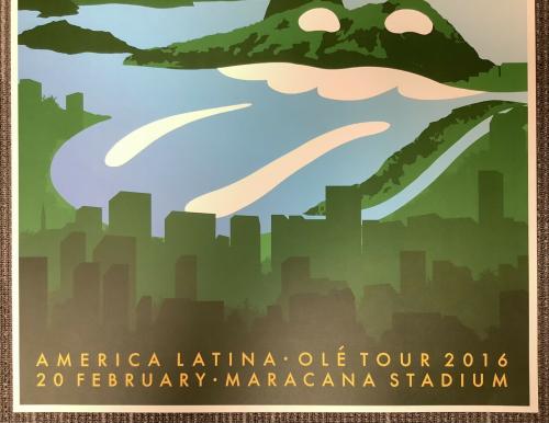 Rolling Stones Concert Poster Brazil Water America Latina Ole Tour Mick Jagger 3