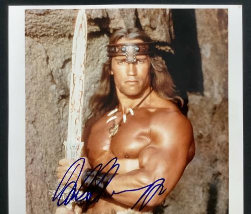 Arnold Schwarzenegger Signed Photo 8x10 Conan The Barbarian PSA/DNA Auto Gem 10