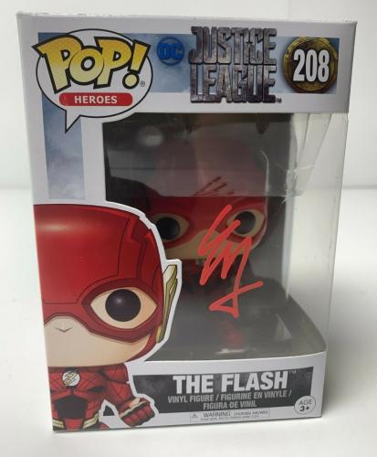 Ezra Miller Signed Funko Pop "The Flash" BAS D01201 Justice League Snyder Cut