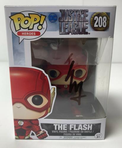 Ezra Miller Signed Funko Pop "The Flash" BAS D01199 Justice League Snyder Cut