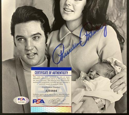 Priscilla Presley Signed Photo 8x10 Autograph Elvis Presley + Lisa Marie PSA/DNA