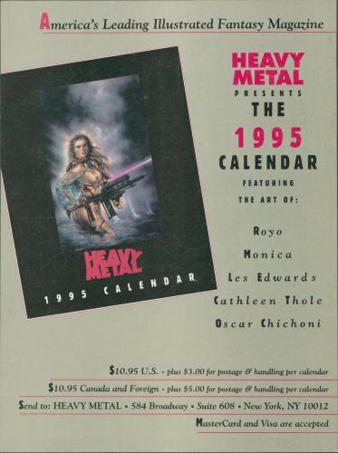 Olivia De Berardinis Signed May 1995 Heavy Metal Magazine BAS #BA74078