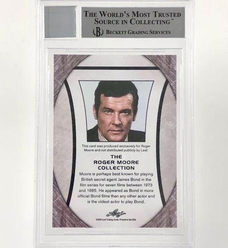 Leaf Roger Moore Collection autograph card /007 Green BGS 10 Auto ~ Beckett BAS