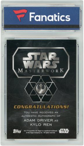 Adam Driver Star Wars 2017 Topps Masterworks Wood Parallel #NNO Card - Limited Edition #4/10