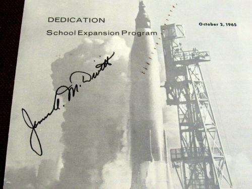 James Jim Mcdivitt Apollo 9 Astronaut Signed Auto 1965 Dedication Program Jsa