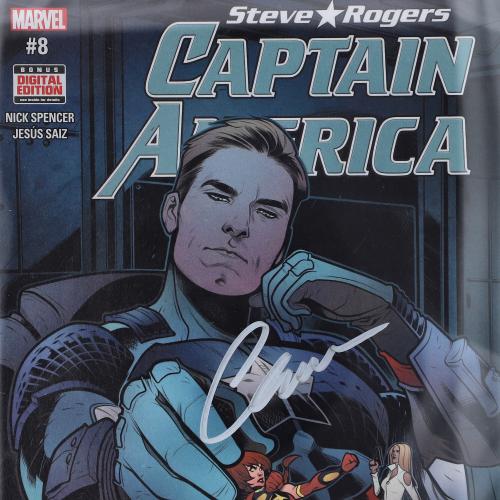 Chris Evans Captain America Autographed Captain America: Steve Rogers #8 Comic Book - CGC Graded 9.6