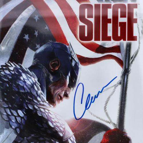 Chris Evans Captain America Autographed Siege #3 Variant Edition Cover Comic Book - CGC Graded 9