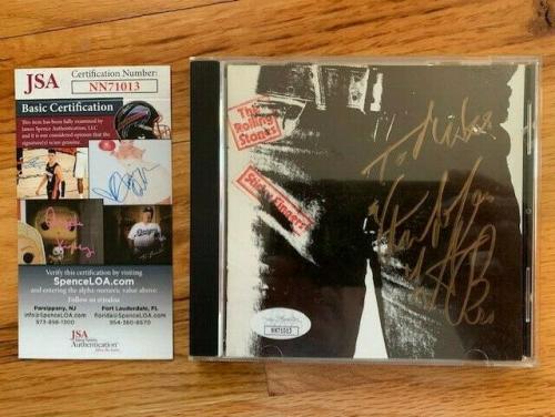 Charlie Watts Hand Signed Sticky Fingers Cd Booklet    Rare    To Mike       Jsa