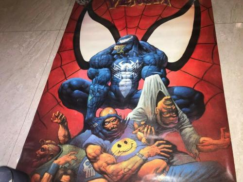 Vintage 1996 Marvel Venom Vs Spiderman Full Size Wall Poster Beautiful Rare