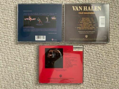 Van Halen Lot Of 3 Cd's      Vh 1+2+fair Warning     Eddie Van Halen     Awesome