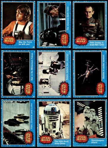 Topps 1977 Star Wars Series One Complete Set (Blue Border) 7.5 - NM+