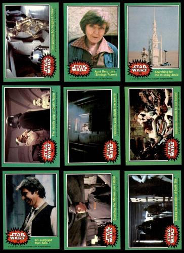 Topps 1977 Star Wars Series Four Complete Set (Green Border) 7 - NM