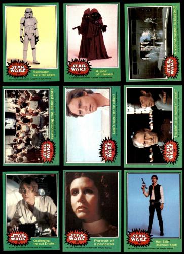 Topps 1977 Star Wars Series Four Complete Set (Green Border) 6 - EX/MT