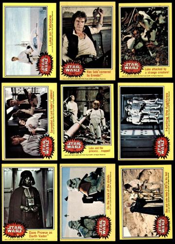 Topps 1977 Star Wars Series Three Complete Set (Yellow Border) 5.5 - EX+