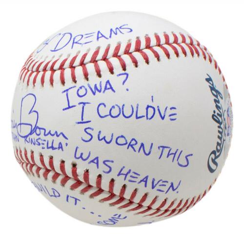 Dwier Brown Field Of Dreams Signed MLB Baseball 5x Inscriptions PSA ITP