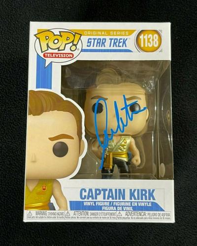 William Shatner Signed Star Trek Captain Kirk Mirror Funko Pop Figure JSA COA
