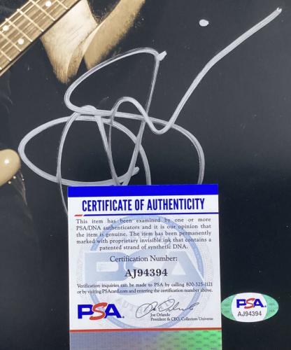 Joe Satriani Signed Photo 11x14 Guitarist Autograph Mick Jagger HOF PSA/DNA